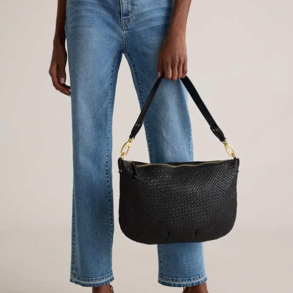 NWOT Quince Italian Leather Convertible Crescent Handwoven Shoulder Bag - Picture 5 of 5